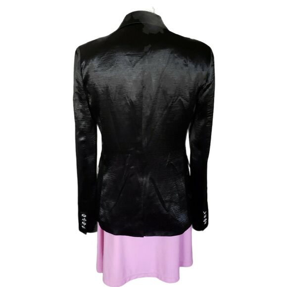 GENERATION LOVE Adele crystal button blazer black double breasted jacket XS NEW - Picture 2 of 10